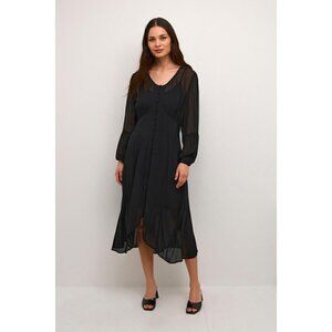 NWT CREAM Chery  Black Flowy Dress - Zally Fit
